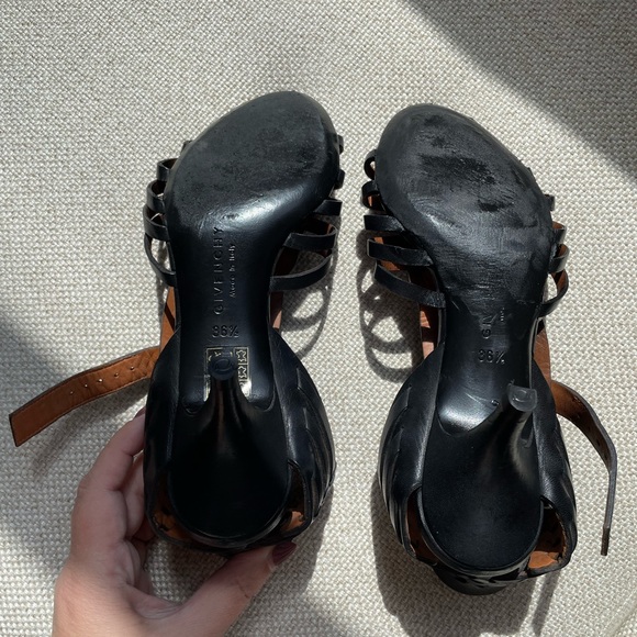 Givenchy Cage Heel Size 36.5 Black Open Shoe Bootie look. Ankle strap. - Picture 12 of 15